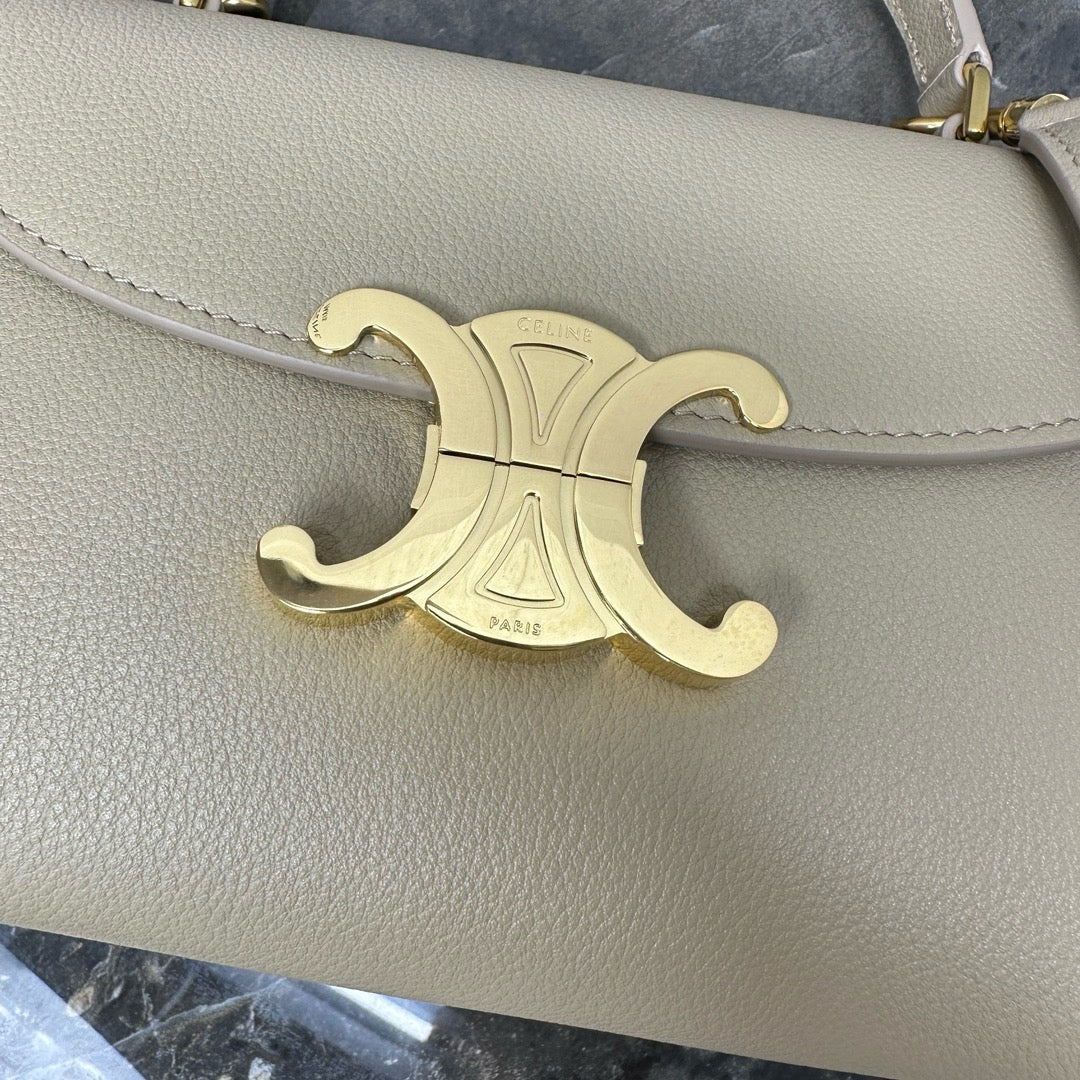 Celine Teen Nino Bag 20.5cm Light Beige Calfskin