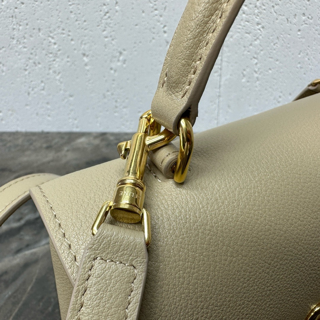 Celine Teen Nino Bag 20.5cm Light Beige Calfskin