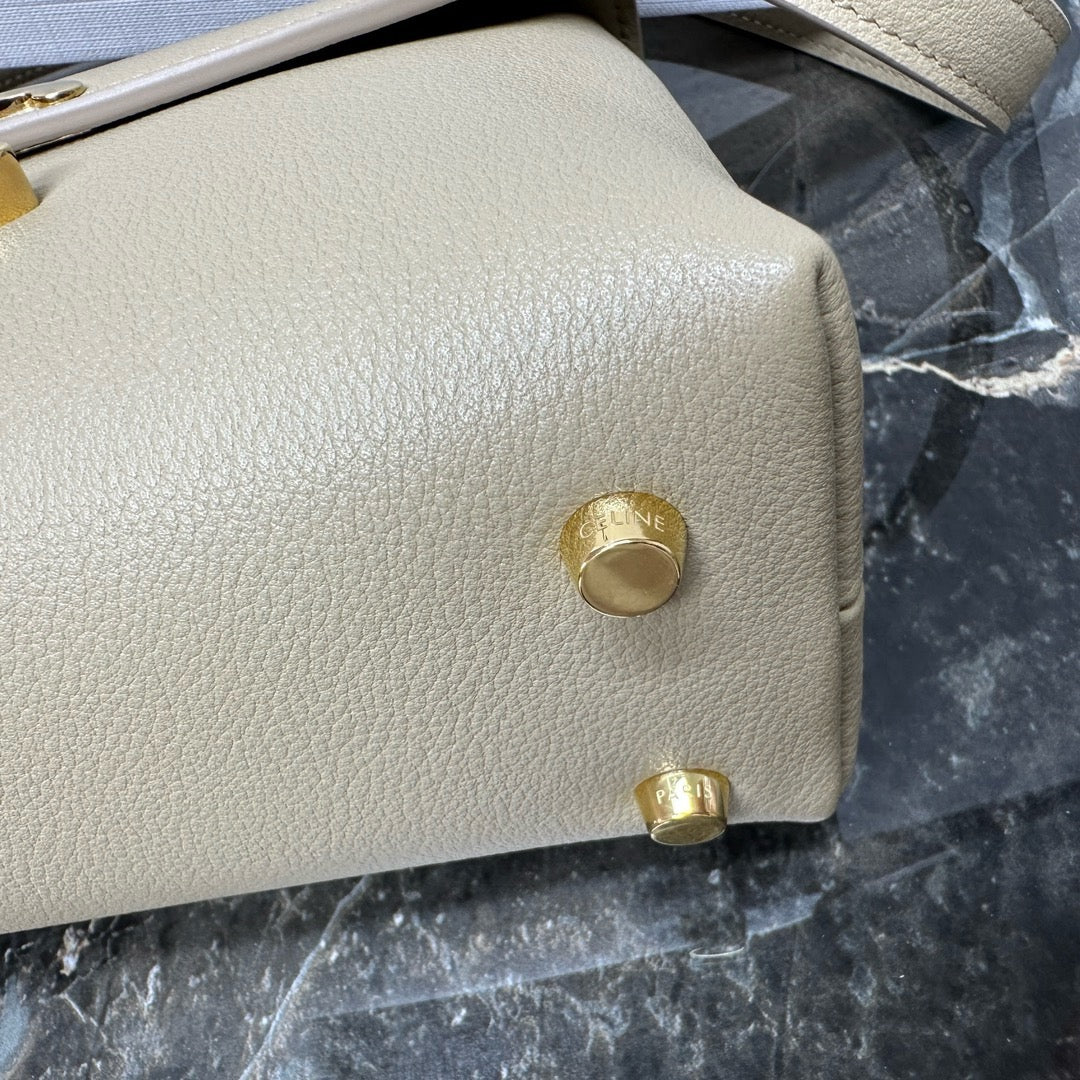 Celine Teen Nino Bag 20.5cm Light Beige Calfskin