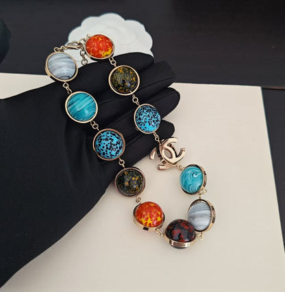 CC Necklace Multicoloured Glass Pearl