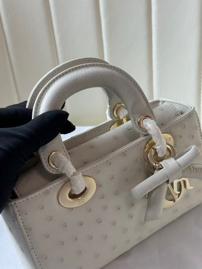 Dior 2026 Lady D-Joy Bag 19cm Ostrich Leather