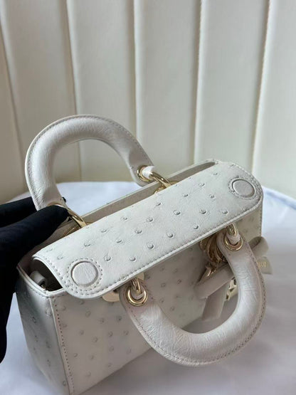 Dior 2026 Lady D-Joy Bag 19cm Ostrich Leather