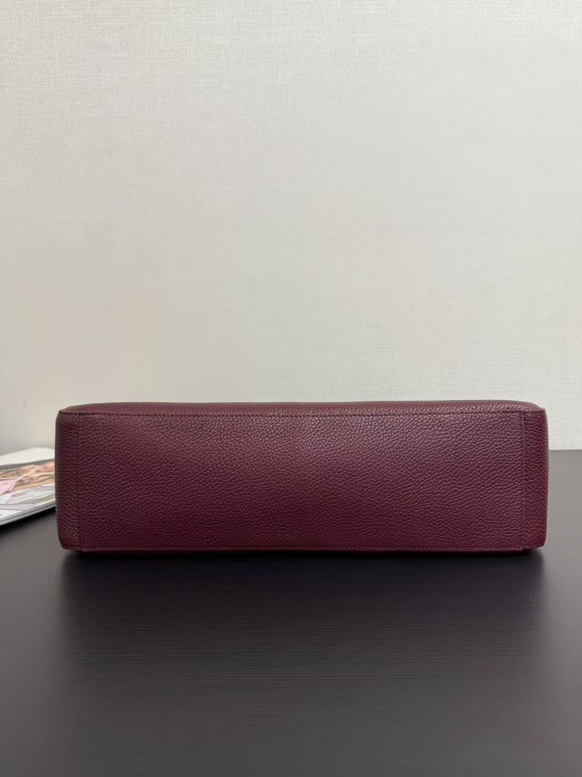 Chanel 2026 Maxi Flap Bag 38.5cm Dark Burgundy Calfskin Sliver Hardware