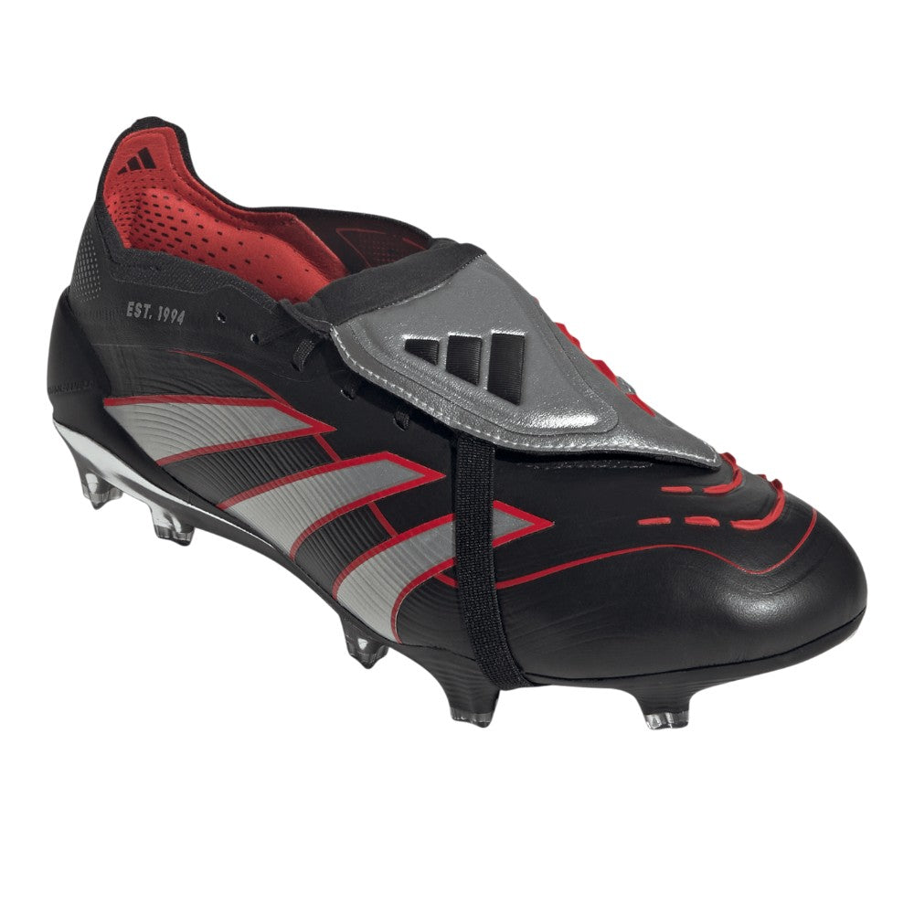 Predator Elite Obsidian Strike Fold-Over Tongue Firm Ground Soccer Cleats