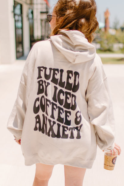 Fueled by iced coffee and anxiety Graphic Tee or Sweatshirt