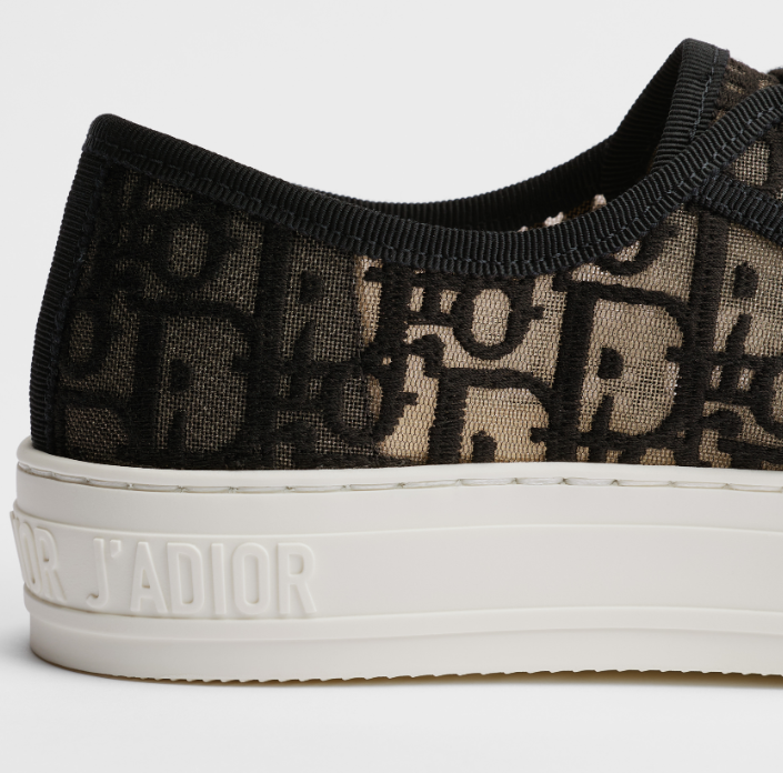 Dior 2026 Oblique Embroidered Black Mesh Leather