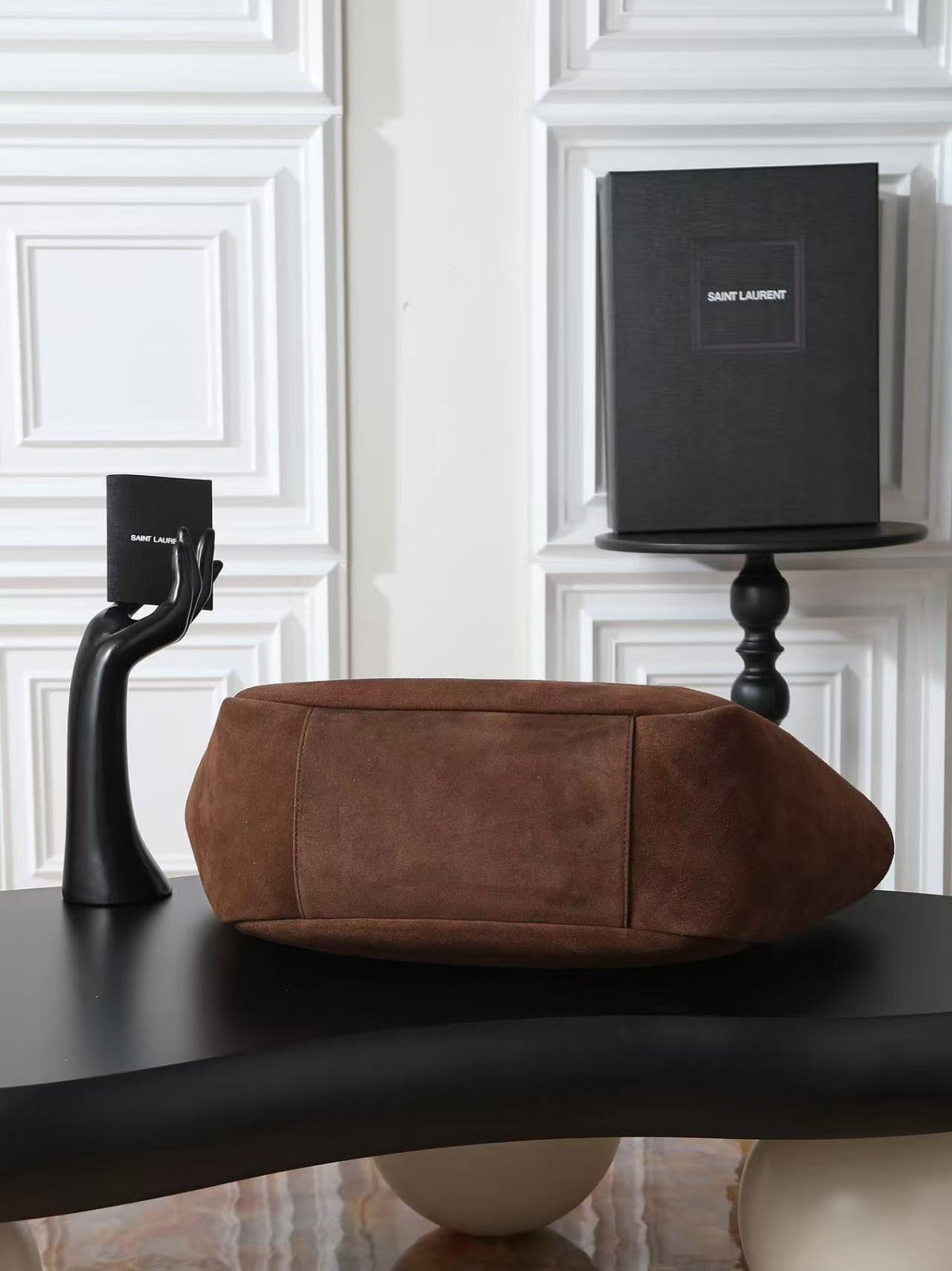 YSL Le 5 À 7 Bea Bag Coffee Suede