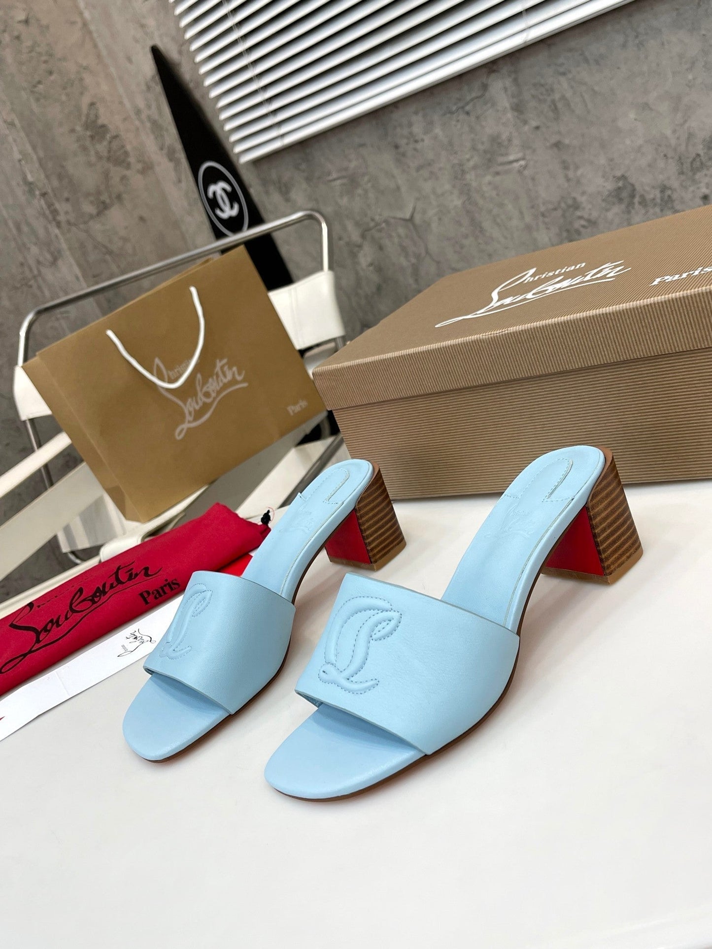 Christian Louboutin 2026 So CL 55mm Mules Leather 780407