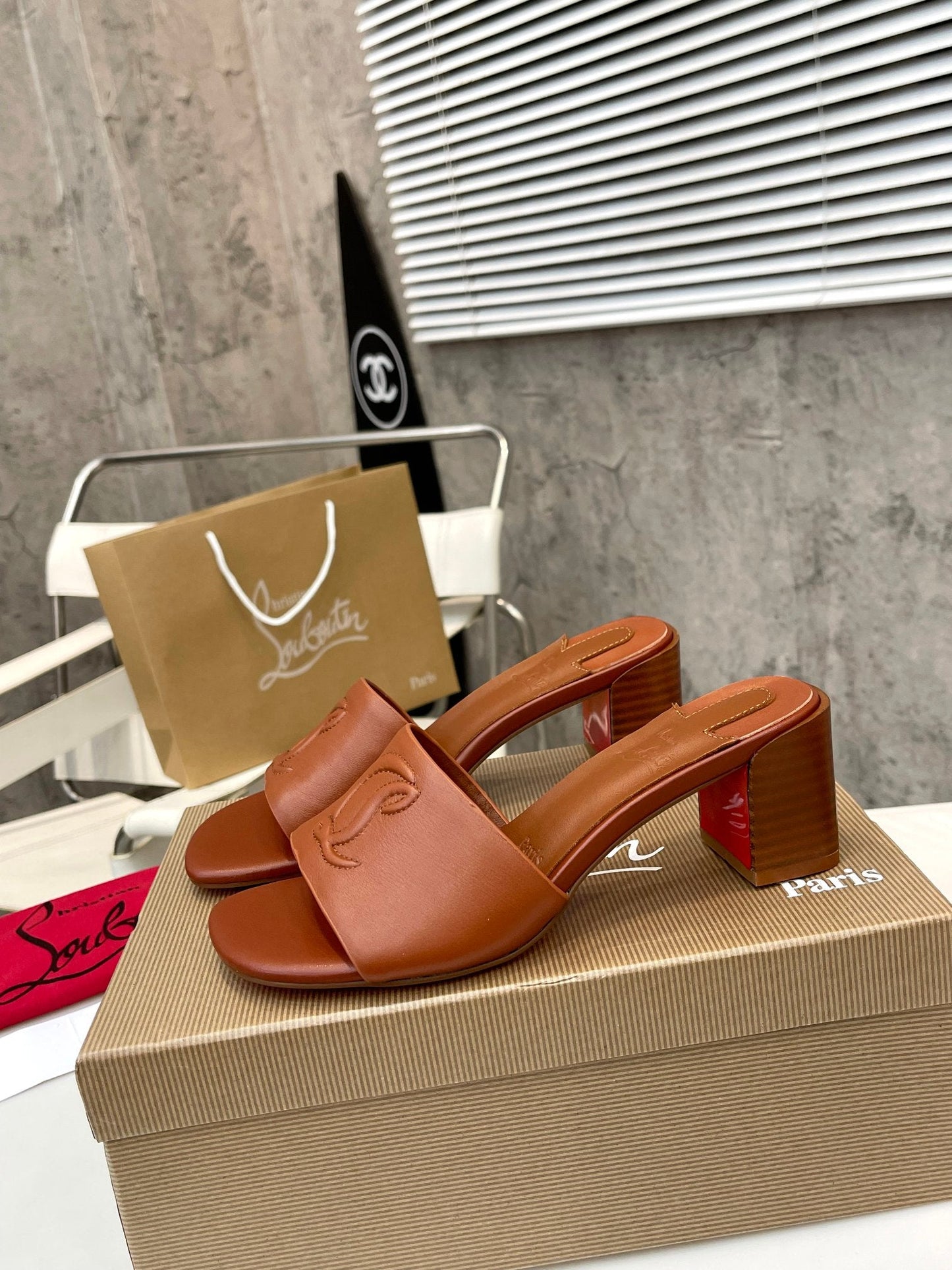 Christian Louboutin 2026 So CL 55mm Mules Leather 780407