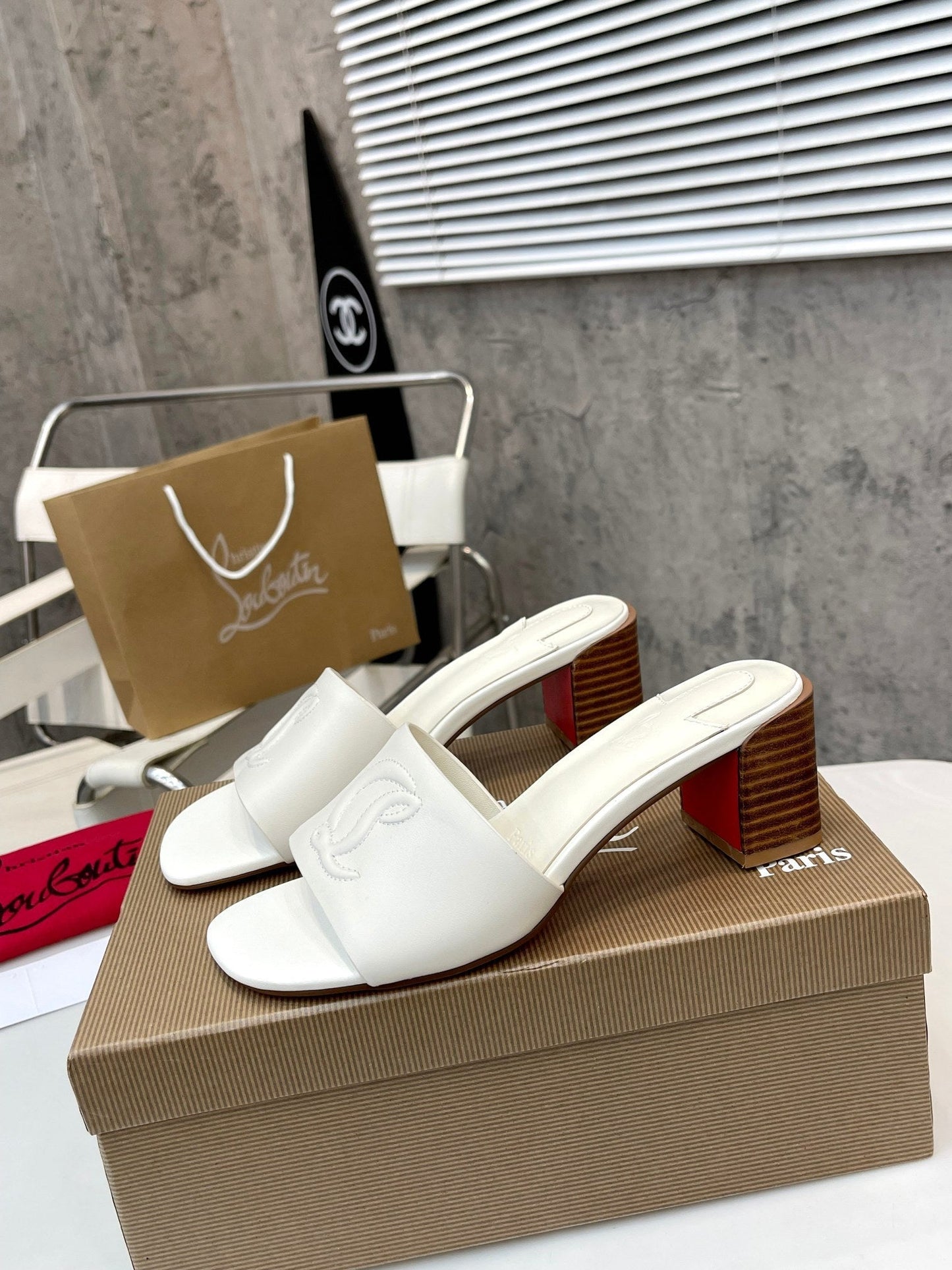 Christian Louboutin 2026 So CL 55mm Mules Leather 780407