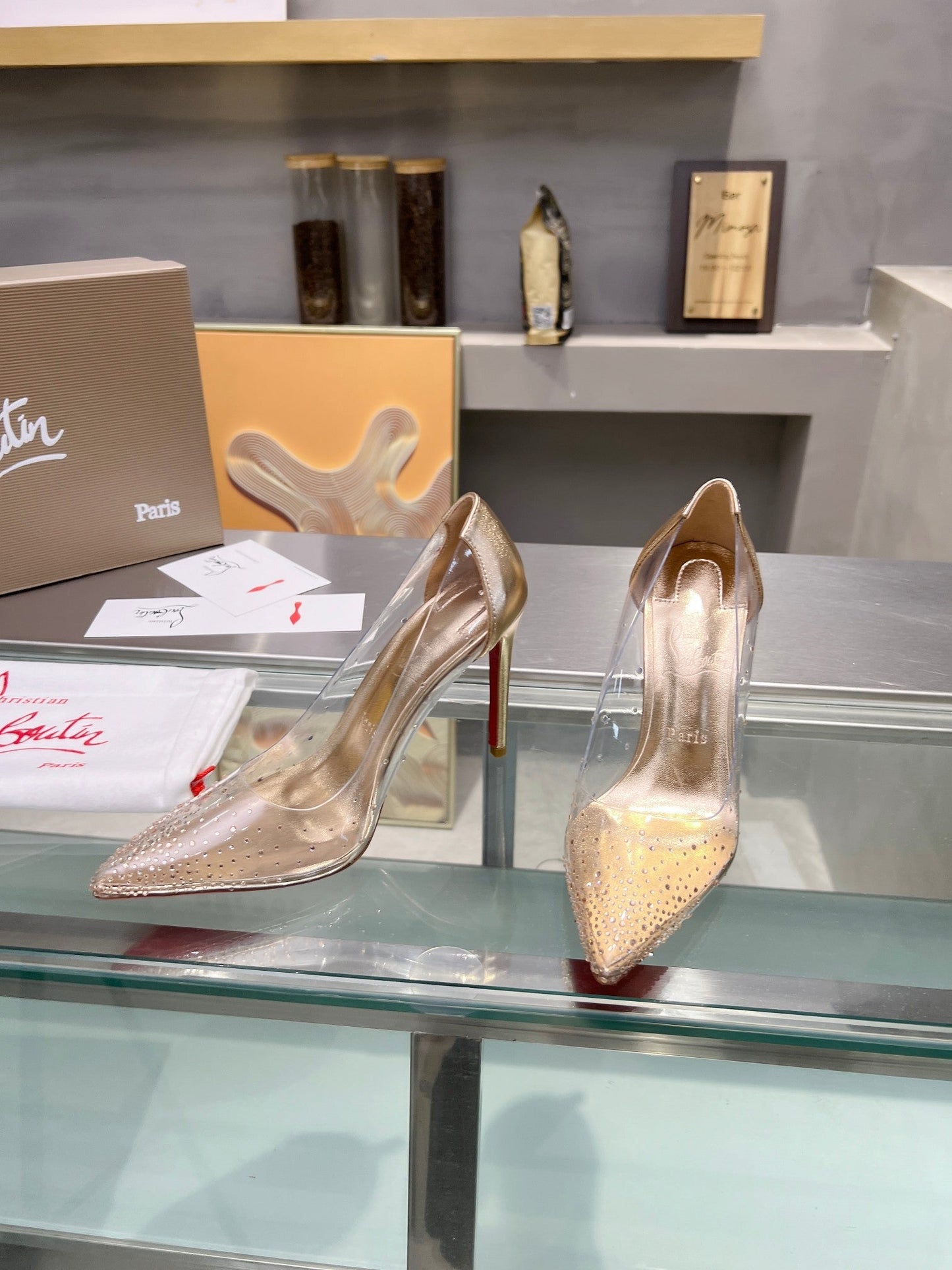 Christian Louboutin Degrastrass PVC 100mm Pump 833134