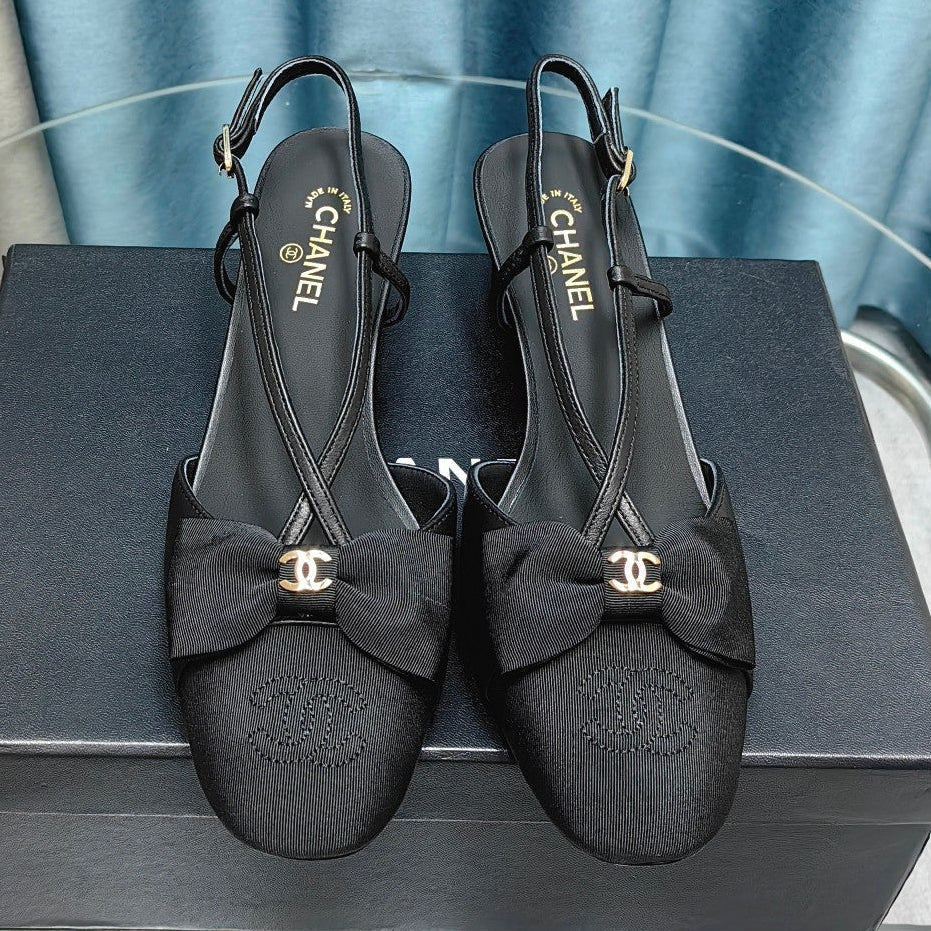 Chanel 2026 Bow Sandal Leather Fabric 711161