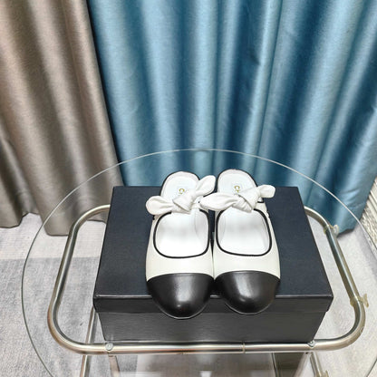 Chanel 2026 Mary Jane Mule With Bow Cowhide 710620