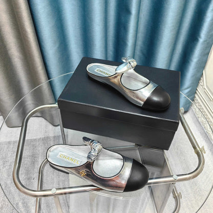 Chanel 2026 Mary Jane Mule With Bow Cowhide 710620