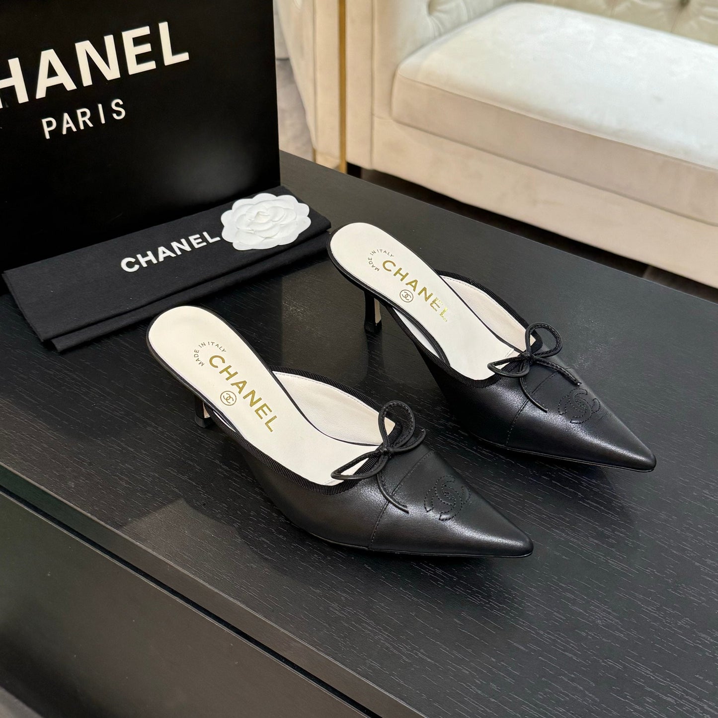 CC 2026 High Heel Mule 65 Two Tone Sheepskin