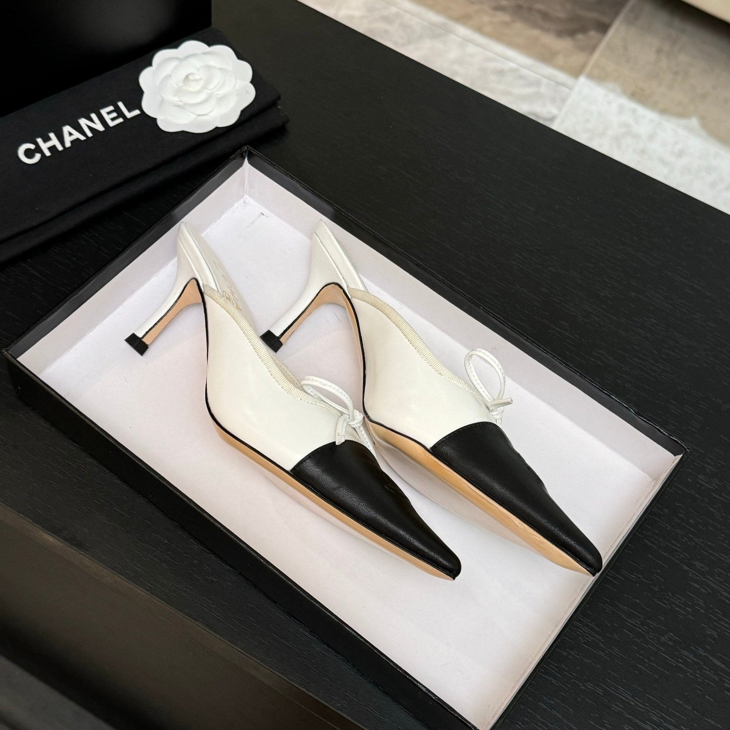 CC 2026 High Heel Mule 65 Two Tone Sheepskin