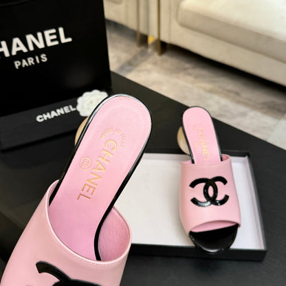 Chanel 2026 Double C Giant Pearl Heel Sandal 7cm Sheepskin 672911