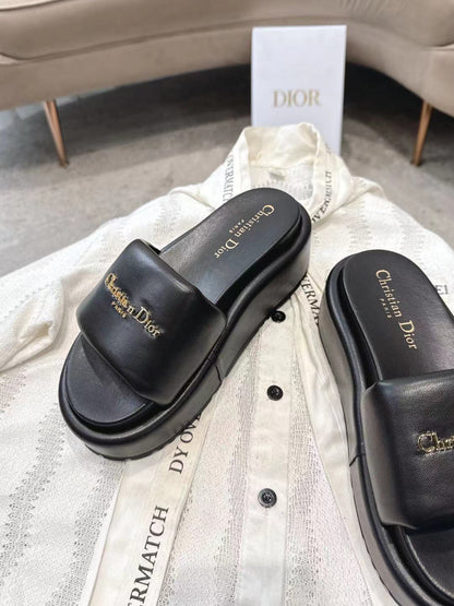 Dior 2026 D-Lane Platform Slide Padded Lambskin 713666