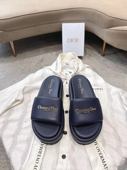 Dior 2026 D-Lane Platform Slide Padded Lambskin 713666