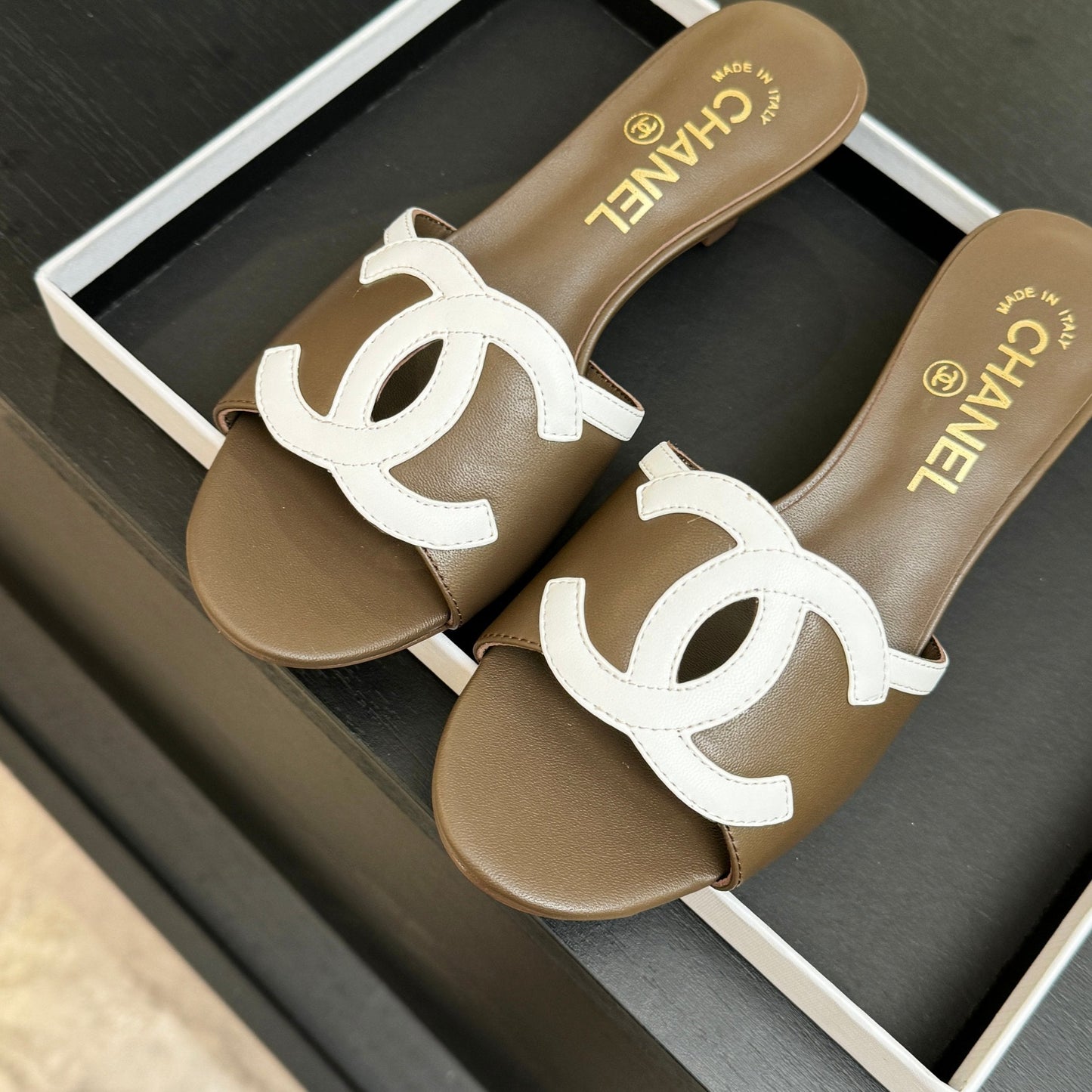 CC 2026 High Heeled Slippers 45 Sheepskin Double C