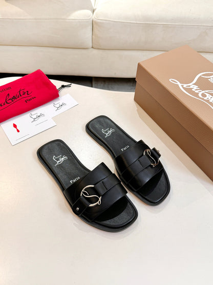 Christian Louboutin 2026 Her In Roma Flat Mules Leather 780374
