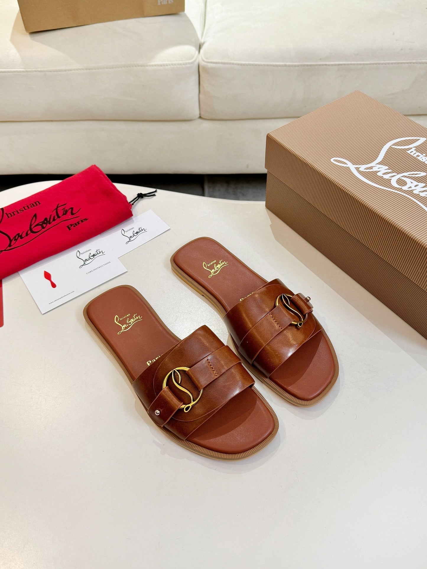 Christian Louboutin 2026 Her In Roma Flat Mules Leather 780374