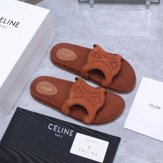 Celine 26 Platform Sandals 25mm Suede Leather 759478