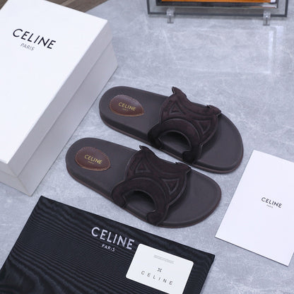 Celine 26 Platform Sandals 25mm Suede Leather 759478