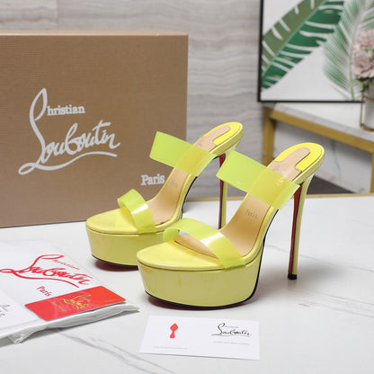 CL 2026 Platform Mule Patent PVC Film Leather 864009
