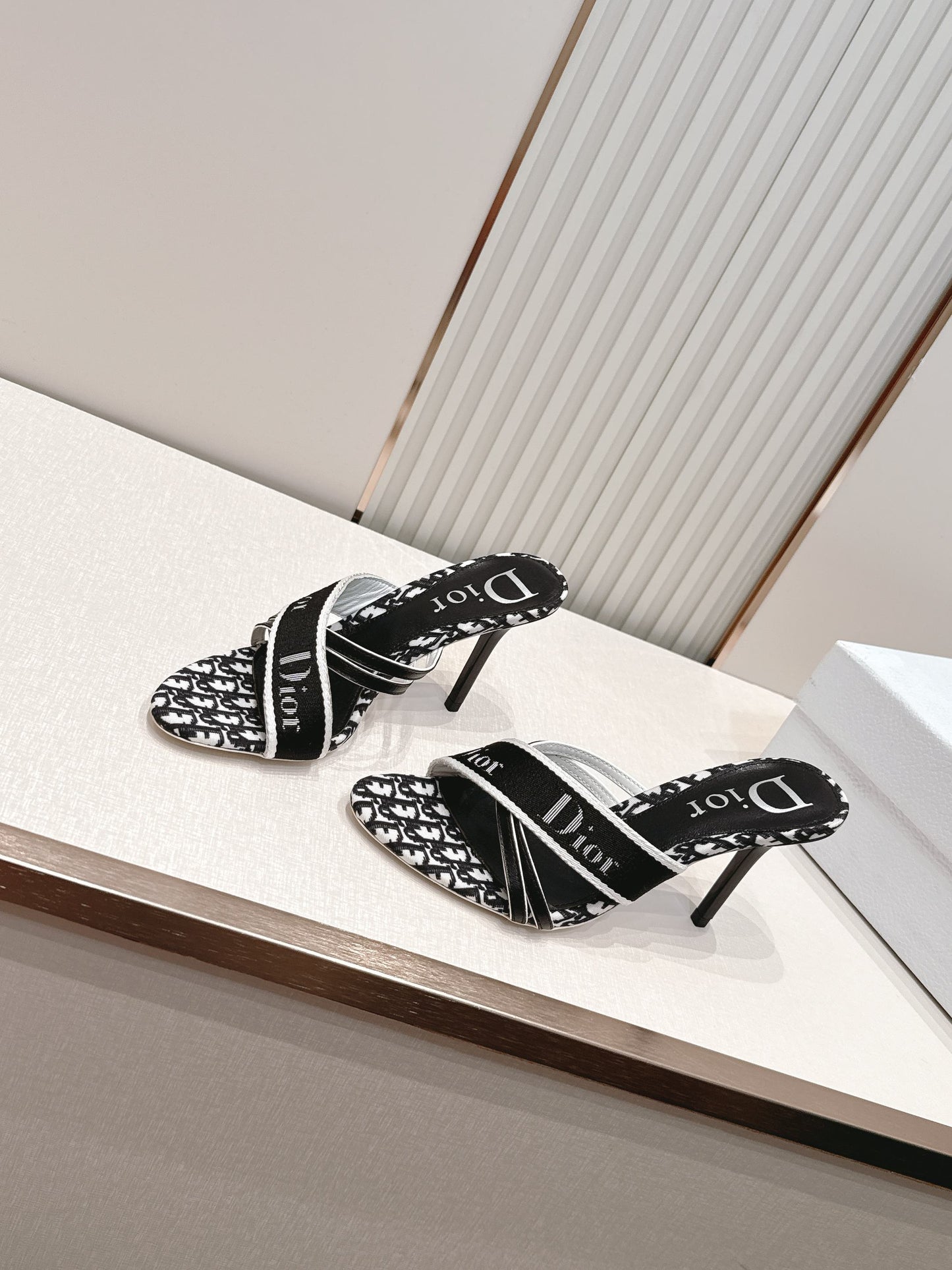 Dior 2026 Monogram Sandal 85mm Canvas Leather 844325