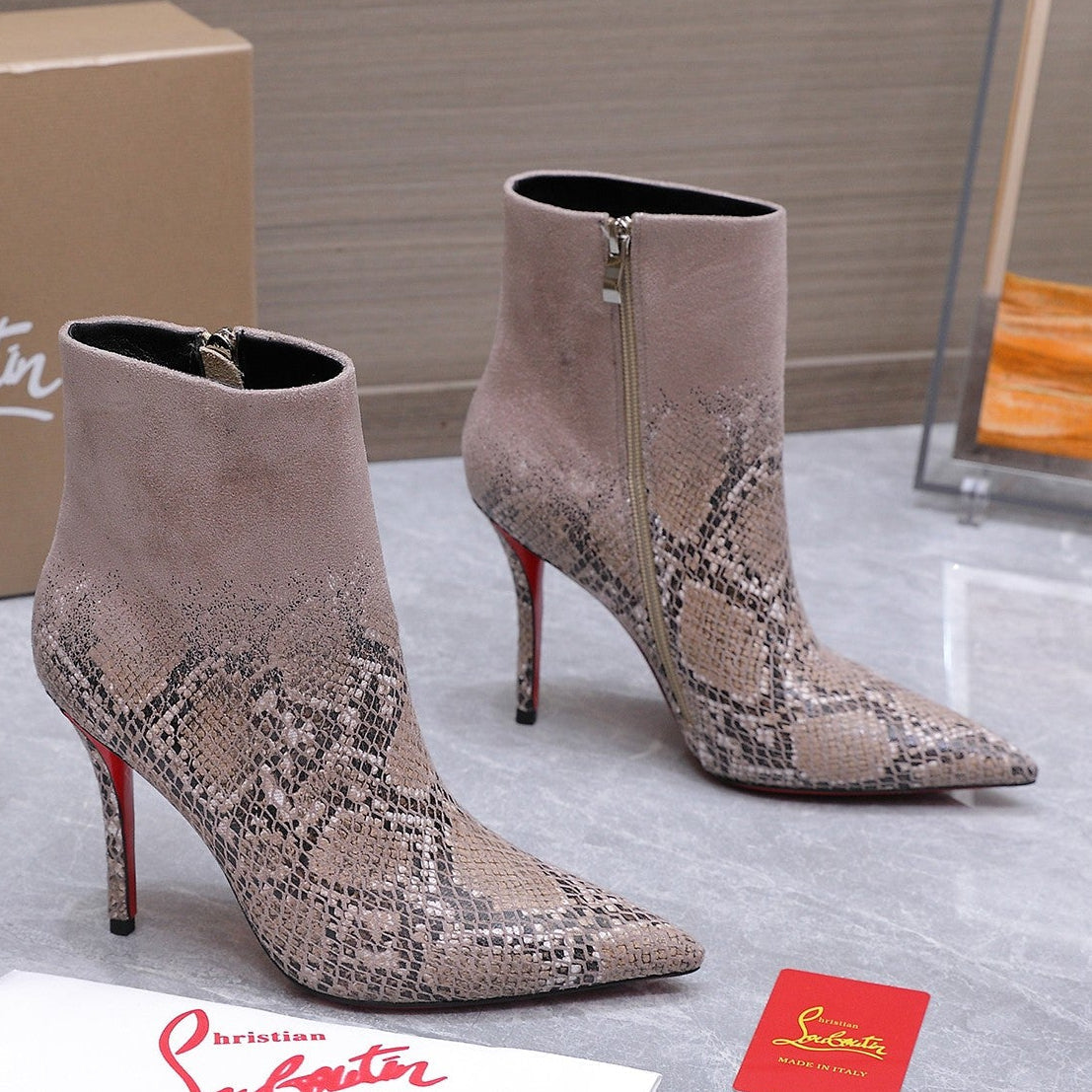 Christian Kondora Metallic Injected Boot Suede 863891