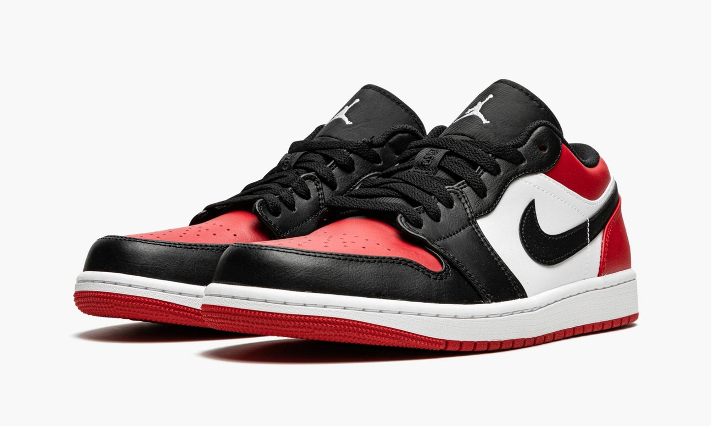 Air Jordan 1 Low Bred Toe Sneakers - Collector's Edition
