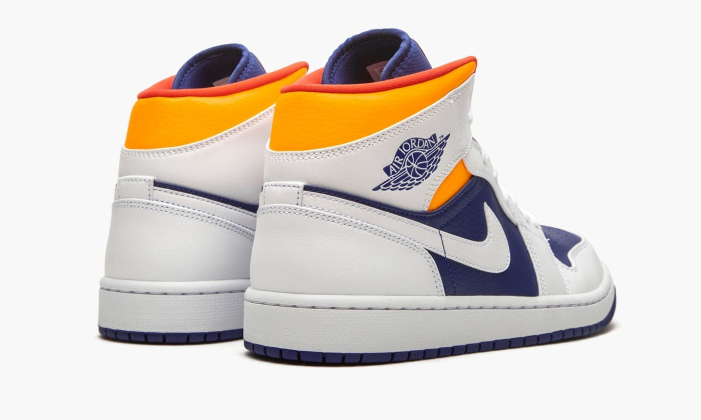 Air Jordan 1 Mid “Royal Blue / Laser Orange” Sneakers - Fresh Drop