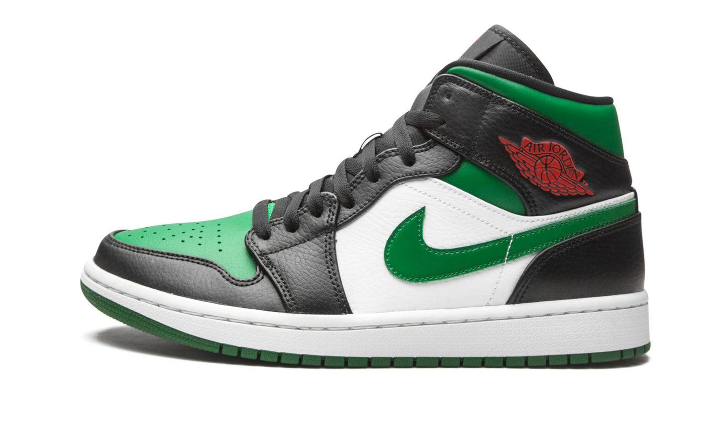 Air Jordan 1 Mid Green Toe Sneakers - Cushioned Stride | Designer Kicks