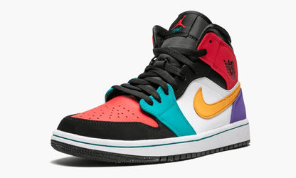 Air Jordan 1 Mid Multicolor Sneakers - Court Icon | Exclusive Drop