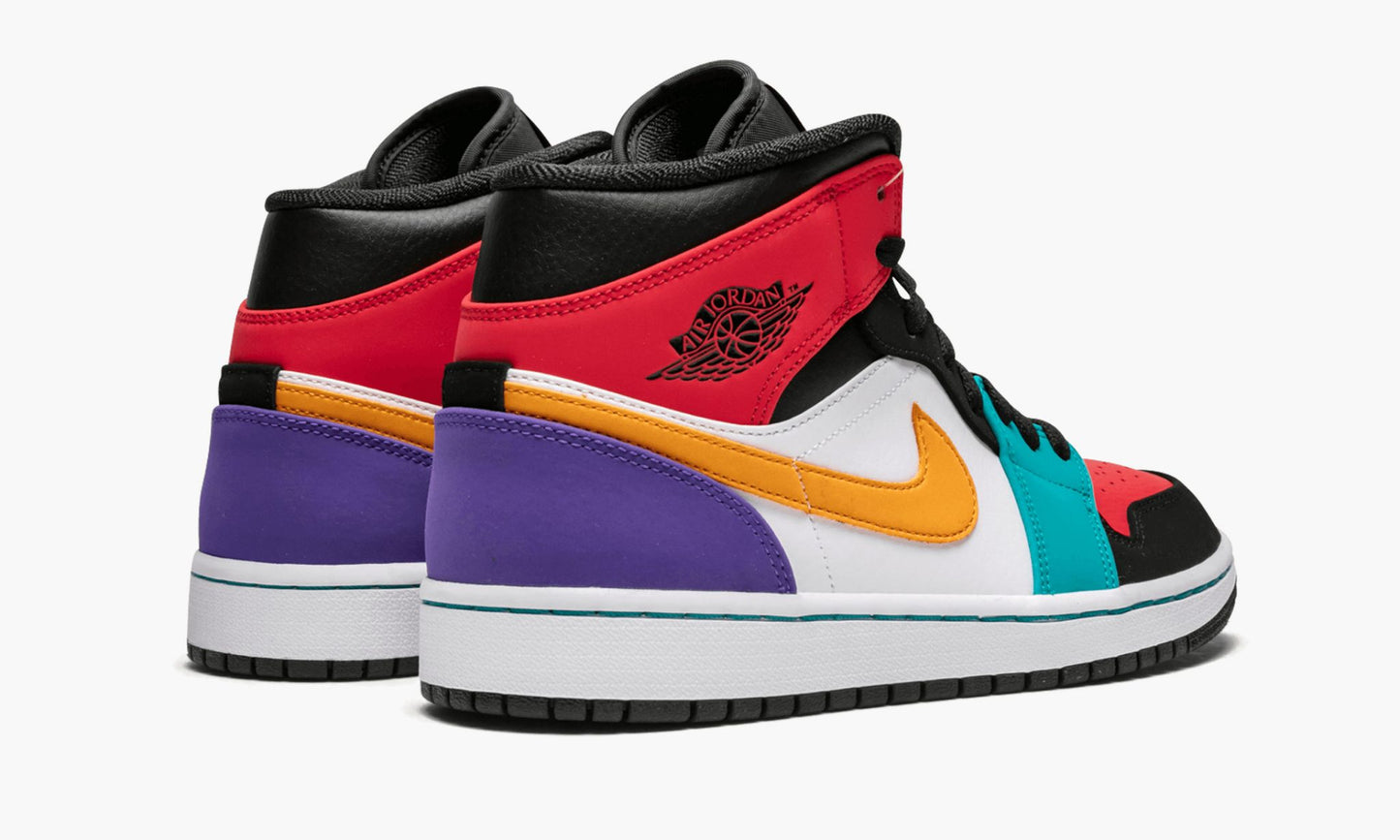 Air Jordan 1 Mid Multicolor Sneakers - Court Icon | Exclusive Drop