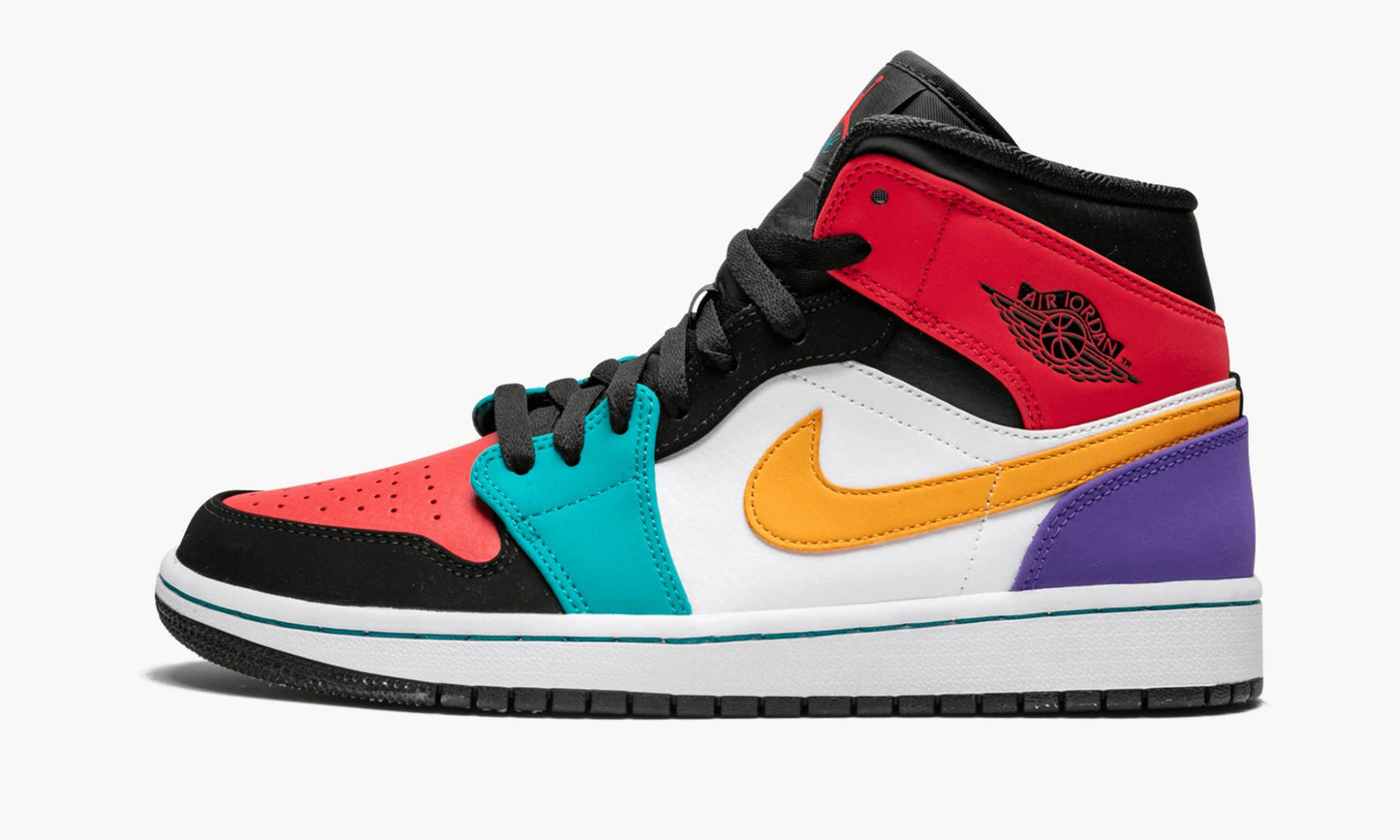 Air Jordan 1 Mid Multicolor Sneakers - Court Icon | Exclusive Drop