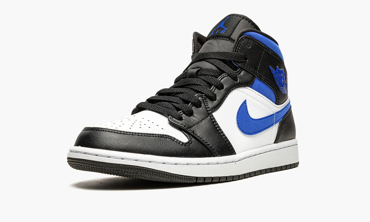 Air Jordan 1 Mid Racer Blue / Black / White Sneakers - Performance Runner