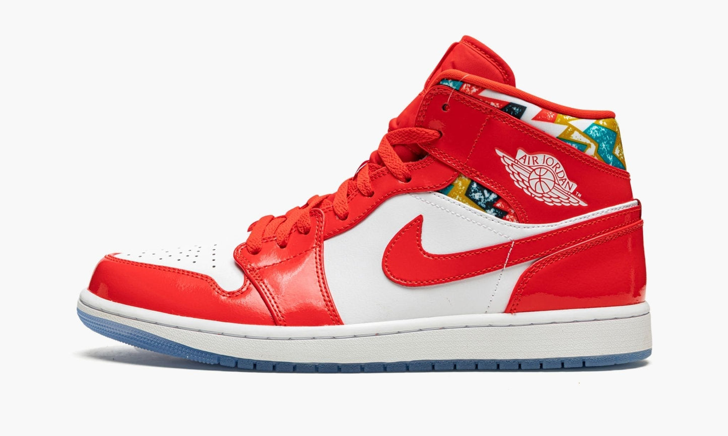 Air Jordan 1 MID SE Barcelona Sweater Sneakers - Vintage Inspired
