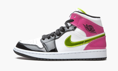 Air Jordan 1 Mid SE Cyber / Active Fuchsia Sneakers - Heritage Edition