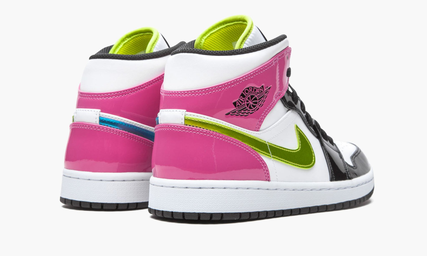 Air Jordan 1 Mid SE Cyber / Active Fuchsia Sneakers - Heritage Edition