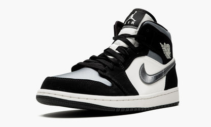 Air Jordan 1 Mid SE Satin Grey Sneakers - Vintage Inspired