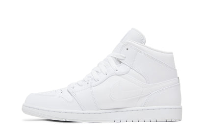 Air Jordan 1 Mid Triple White Sneakers - Elite Edition | Designer Kicks