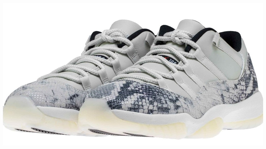Air Jordan 11 Retro Low Light Bone Snakeskin Sneakers - Performance Runner