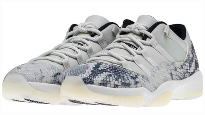 Air Jordan 11 Retro Low Light Bone Snakeskin Sneakers - Performance Runner