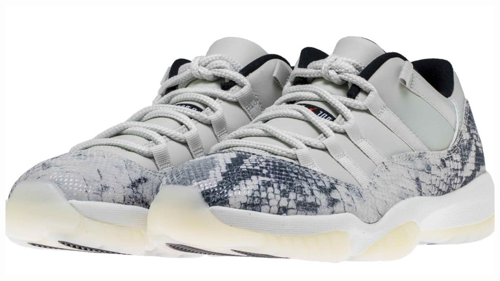 Air Jordan 11 Retro Low Light Bone Snakeskin Sneakers - Head-Turner