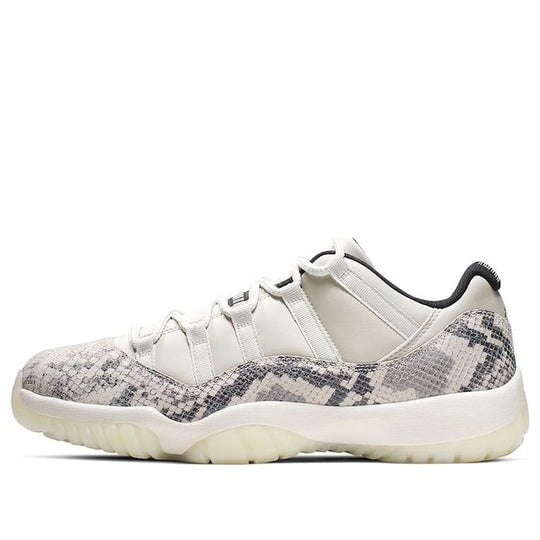 Air Jordan 11 Retro Low Light Bone Snakeskin Sneakers - Head-Turner