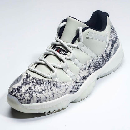 Air Jordan 11 Retro Low Light Bone Snakeskin Sneakers - Performance Runner