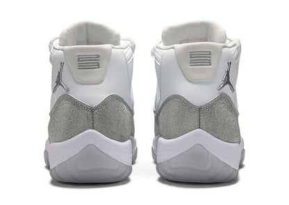 Air Jordan 11 Retro White Metallic Silver Womens Sneakers - Retro Runner