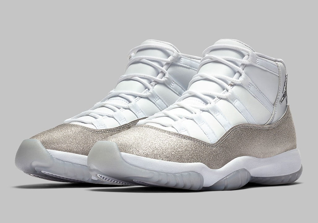 Air Jordan 11 Retro White Metallic Silver Womens Sneakers - Game Changer